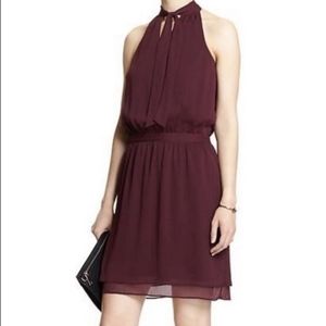 Banana Republic Halter Top Maroon Dress